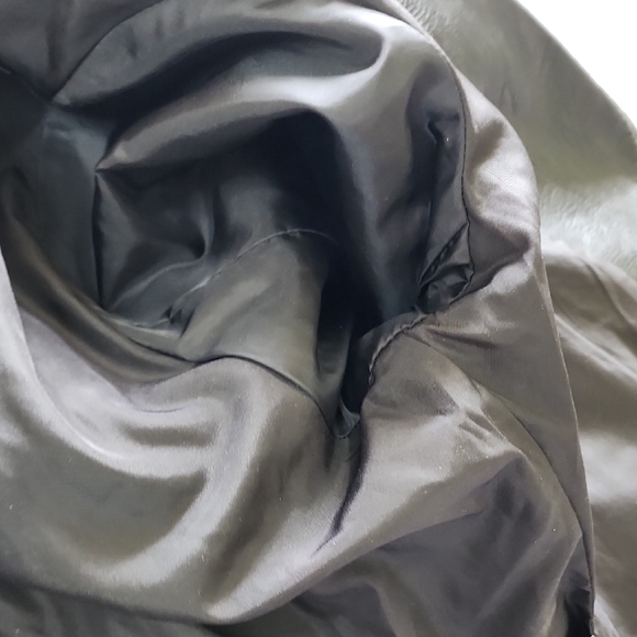 Levi's Black Faux Leather Biker Jacket Womens M - Picture 8 of 11